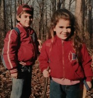 Abbi Jacobson childhood- with brother Brian