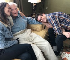 Grant Gustin & wife Andrea with Grandfather