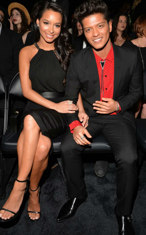 Jessica Caban & Bruno Mars together at the Grammys