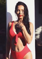 Jessica Caban in a red hot bikini