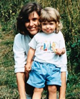 Jessica Rothe (childhood) with Mother Susan Rothenberg