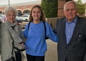 Lizzy Greene with grandparents