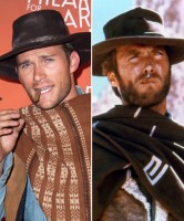 Scott Eastwood dressed up as his father Clint Eastwood for Halloween
