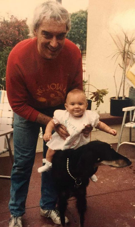 Alexandra Krosney with her father- childhood