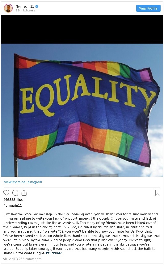 Brandon Flynn LGBT message