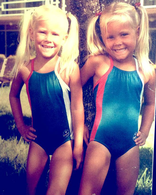 Brittany Daniel Childhood photo with sister Cynthia Daniel