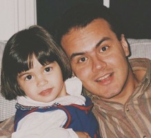 Camila Mendes with her Dad in childhood