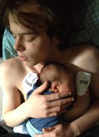 Charlie Heaton with his son Archie Heaton