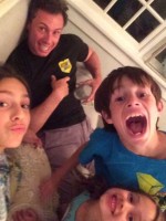 Chris Cuomo with children- Bella Cuomo, Mario Cuomo & Carolina Cuomo