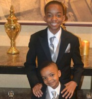 Coy Stewart with his little brother Chayse Stewart