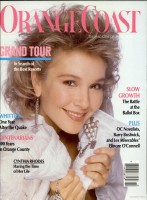 Cynthia Rhodes on Orange Coast Magazine cover October 1988