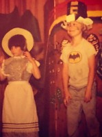 David Harbour from childhood (Batman shirt)
