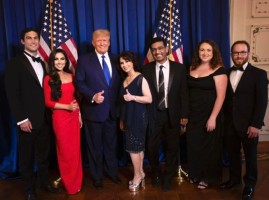 Debbie & Dinesh D'Souza with Donald Trump