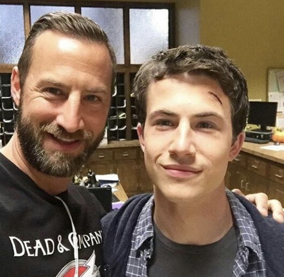 Dylan Minnette with his father Craig Minnette