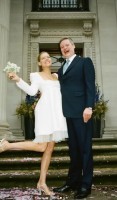 Emma Greenwell and her husband, wedding