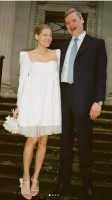 Emma Greenwell and her husband, wedding