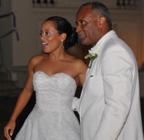 Essence Atkins with Father Geoffrey Atkins