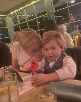 Francesca Eastwood with son Titan