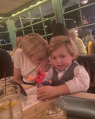 Francesca Eastwood with son Titan