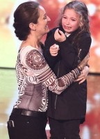 Issy Simpson's Mom Jess Simpson consoling her daughter after losing at the BGT finals