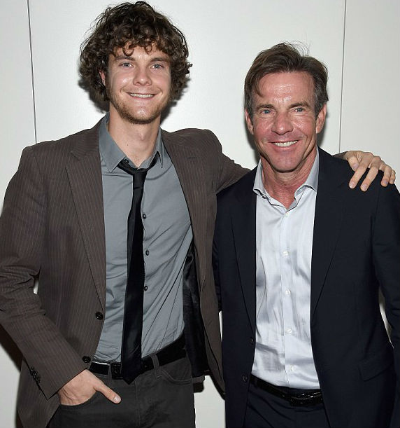 Jack Quaid with Father Dennis Quaid