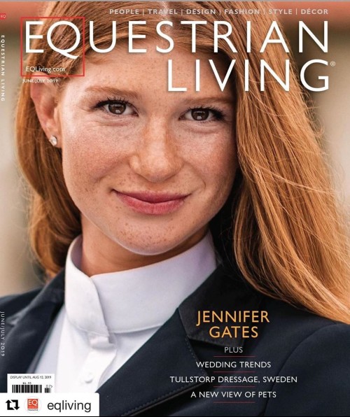 Jennifer Katharine Gates on the cover page of Equestrian Living