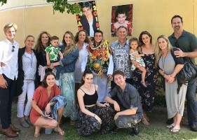 Kalama Epstein with family at his graduation