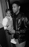 Katia Washington childhood, with Dad Denzel Washington