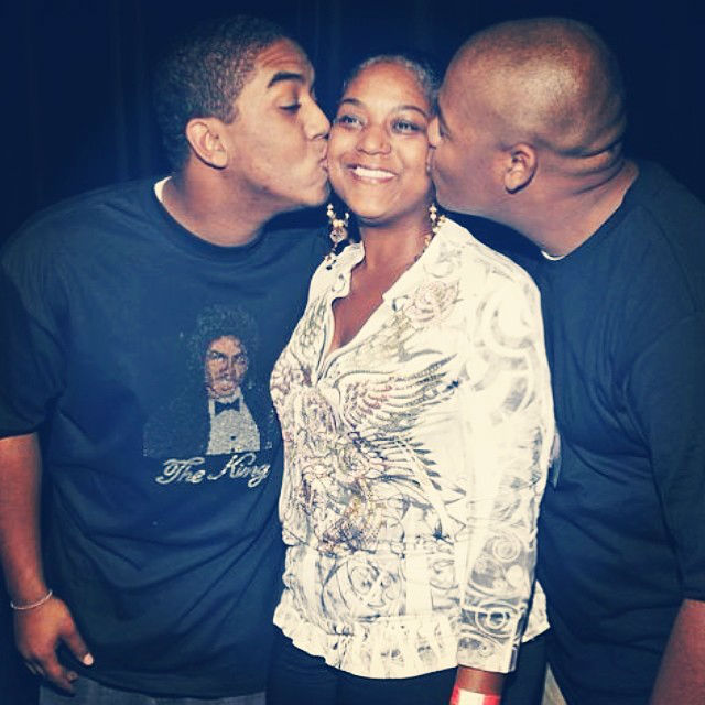Kyle Massey with Christopher Massey(Brother) & Angel Massey(Mother)