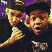 Kyle Massey with Justin Bieber