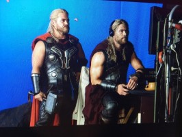 Luke Hemsworth acting as Thor with brother Chris who is Thor