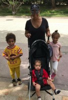 Marjorie Harvey with grandchildren- Rose, Noah & Ezra