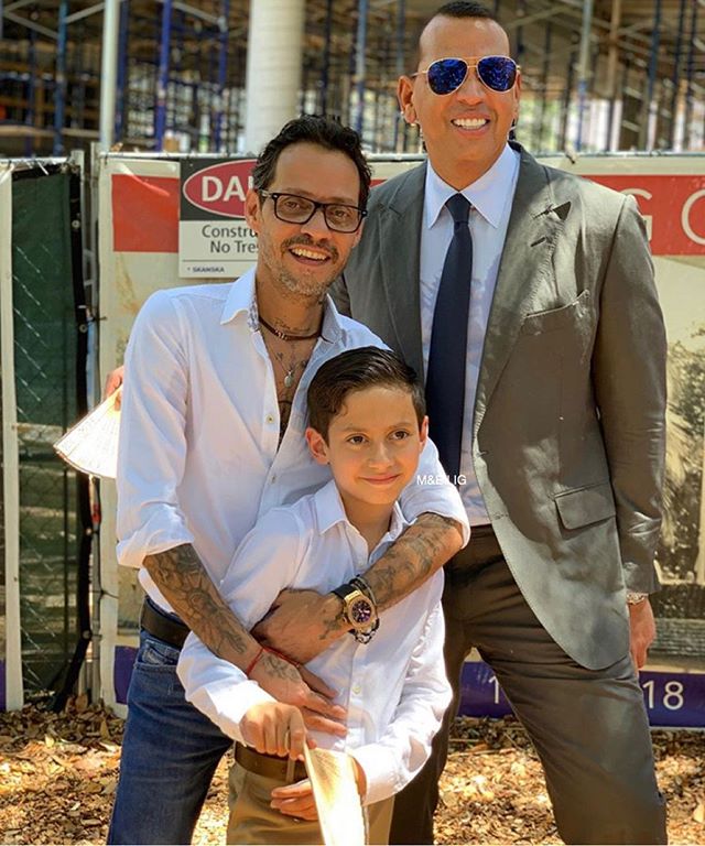 Max Muniz with father Marc Anthony and Alexander Rodriguez