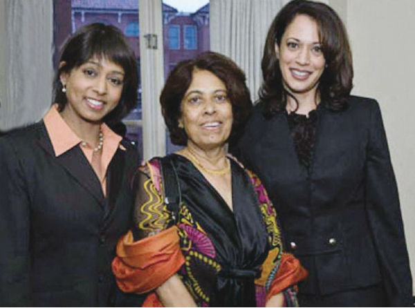 Maya Harris & Kamala Harris with mother Shyamala Gopalan