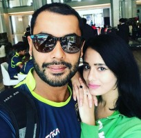 Mayanti Langer with husband Stuart Binny