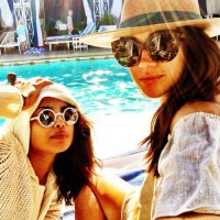 Meghan Markle with friend Priyanka Chopra