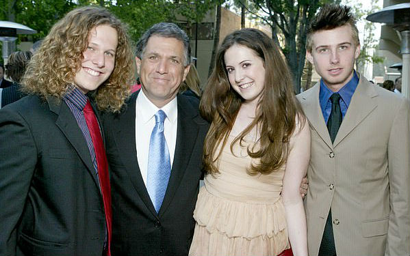 Nancy Wiesenfeld's children(Daughter Sara, Sons- Adam & Michael) with their father Les Moonves