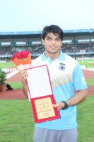 Neeraj Chopra with the record certificate