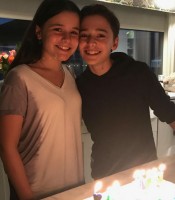 Noah Schnapp with sister Chloe Schnapp