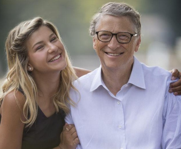 Phoebe Adele Gates with Dad Bill Gates