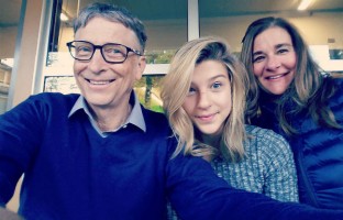 Phoebe Gates with parents- Bill & Melinda Gates