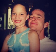 Ruby Modine with dad in  childhood