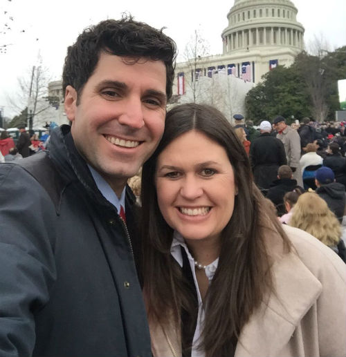 Sarah Huckabee Sanders with husband Bryan Sanders