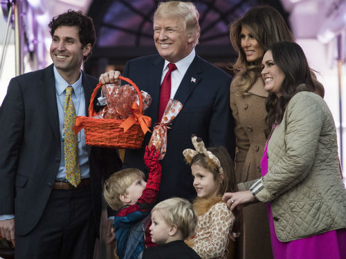 Sarah Sanders family with Donald Trump & Melania Trump