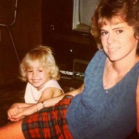 Sarah Wright with Mom Debbie in childhood