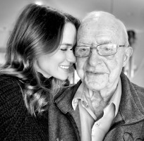 Shantel VanSanten with her grandfather