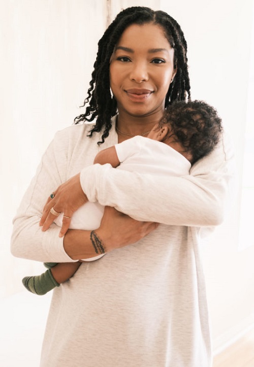 Simone Shepherd with her baby