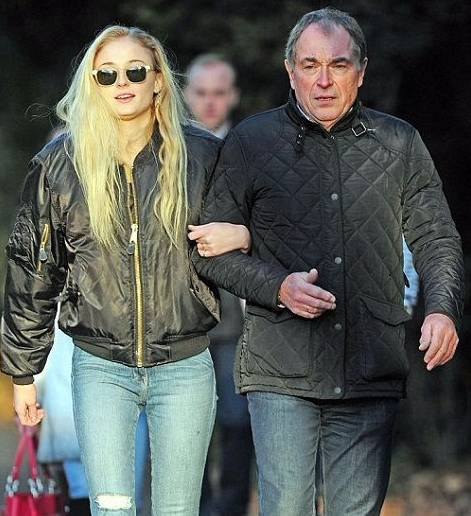 Sophie Turner with her father Andrew