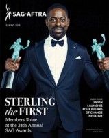 Sterling K Brown on the cover page of SAG-AFTRA Magazine