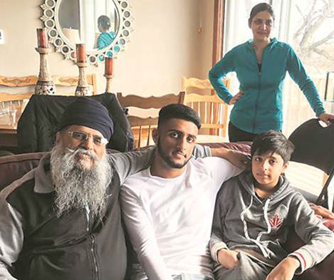 Sunny Dhaliwal with his family